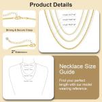 Freekiss Gold Layered Herringbone Necklace for Women