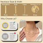 Freekiss Gold Layered Herringbone Necklace for Women