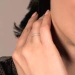 Yellow Gold Diamond Anniversary Ring, Size 7