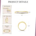 Yellow Gold Diamond Anniversary Ring, Size 7