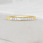 Yellow Gold Diamond Anniversary Ring, Size 7