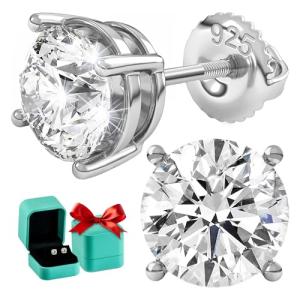 Moissanite Stud Earrings - Women's and Men's Jewelry