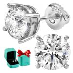 Moissanite Stud Earrings - Women's and Men's Jewelry
