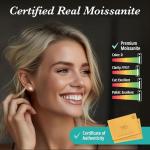 Moissanite Stud Earrings - Women's and Men's Jewelry