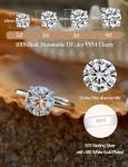 Moissanite Solitaire Engagement Ring for Women