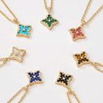 Dainty 14K Gold Clover Pendant Necklace for Women