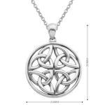 Sterling Silver Celtic Triquetra Trinity Knot Pendant Necklace