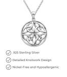 Sterling Silver Celtic Triquetra Trinity Knot Pendant Necklace