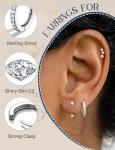 Sterling Silver Hypoallergenic Earring Set - 3 Pairs