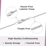 Sterling Silver White Diamond Pendant Necklace, 18" Chain