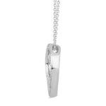 Sterling Silver White Diamond Pendant Necklace, 18" Chain
