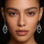 Sterling Silver Gold-Plated Dangle Earrings for Women