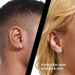 Sterling Silver Moissanite Stud Earrings - 2.0CT D Color