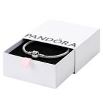 Pandora Moments Barrel Clasp Snake Chain Bracelet - Silver Bracelet for Women - Gift for Her - Sterling Silver - With Gift Box - 7.9"