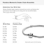Pandora Moments Barrel Clasp Snake Chain Bracelet - Silver Bracelet for Women - Gift for Her - Sterling Silver - With Gift Box - 7.9"