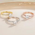 EAMTI 1.25CT Sterling Silver Bridal Ring Set