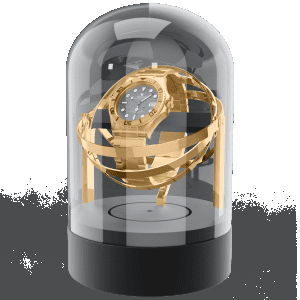 Gold Watch Winder for Rolex Watches - Gyro Orbit Box