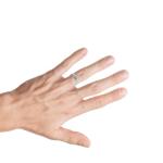 White Gold Comfort Sandblast Finish Wedding Band Size 10