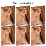 Gold Hoop Earrings Set for Women - 3 Pairs