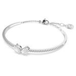 SWAROVSKI Mesmera Bangle Bracelet, Clear Mixed-Cut Stones in a Rhodium Finished Setting, Part of the Mesmera Collection