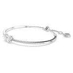 SWAROVSKI Mesmera Bangle Bracelet, Clear Mixed-Cut Stones in a Rhodium Finished Setting, Part of the Mesmera Collection