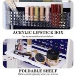 jajov Lockable LED Jewelry Armoire with 3 Color Lights