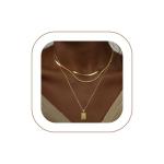 Kyerlyn Women's Layered Gold Necklaces Set