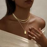 Kyerlyn Women's Layered Gold Necklaces Set