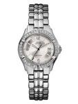 GUESS Silver-Tone Bracelet Watch with Date Display
