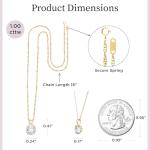 Yellow Gold 6.5mm Cubic Zirconia Pendant Necklace