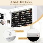 Large Jewelry Organizer with Mirror, Bracelet Rod, Drawers