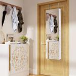 Large Jewelry Organizer with Mirror, Bracelet Rod, Drawers