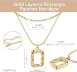 Trendy 14K Gold Layered Chunky Chain Necklace