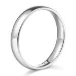 14k White Gold Plain Wedding Band - Size 7