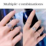 Elegant 18K White Gold Cubic Zirconia Halo Ring