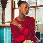 Vintage Gold Digital Dial Stainless Steel Watch