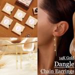 Trendy Gold Dangle Earrings with Zirconia for Women