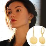 14K Gold Cubic Zirconia Dangle Earrings for Women