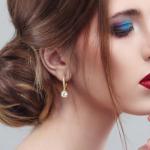 14K Gold Cubic Zirconia Dangle Earrings for Women