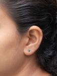 Aquamarine Stud Earrings in 14K Yellow Gold