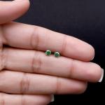Aquamarine Stud Earrings in 14K Yellow Gold