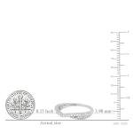 White Diamond Contour Wedding Band in 14K Gold