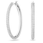 SWAROVSKI Women's Hoop Earrings with White Crystals