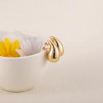 Chunky Gold Hoop Teardrop Earrings for Women