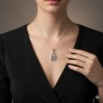 Sterling Silver Family Necklace with Parent and Two Children