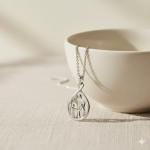 Sterling Silver Family Necklace with Parent and Two Children