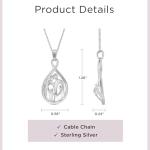 Sterling Silver Family Necklace with Parent and Two Children