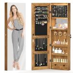 SRIWATANA Jewelry Cabinet with Full-Length Mirror, Lockable