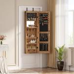 SRIWATANA Jewelry Cabinet with Full-Length Mirror, Lockable