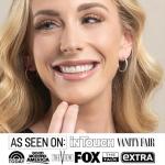 Bianca 18k White Gold Plated Swarovski Hoop Earrings